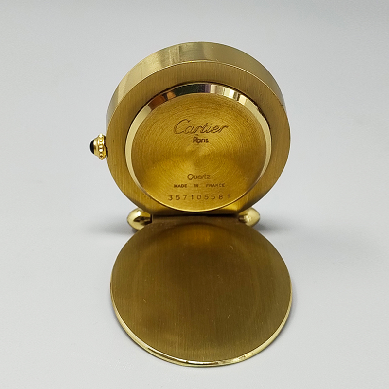 1990s Gorgeous Cartier Alarm Clock Pendulette. Made in France.
