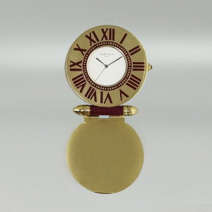1990s Gorgeous Cartier Alarm Clock Pendulette. Made in France.