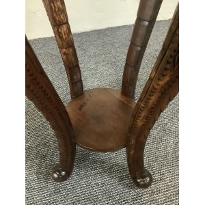 19th Century Chinese Carved Rosewood Plant Stand.