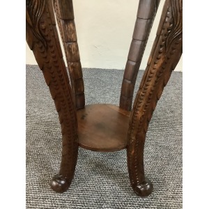 19th Century Chinese Carved Rosewood Plant Stand.