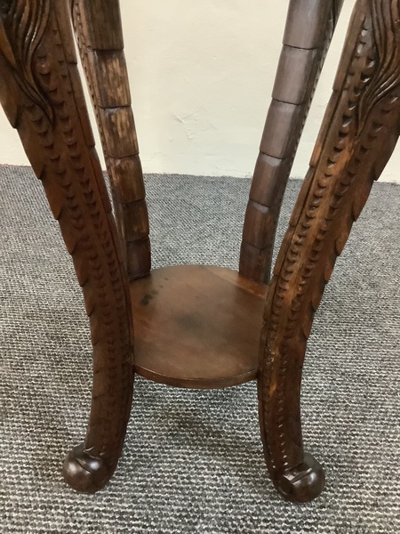 19th Century Chinese Carved Rosewood Plant Stand.