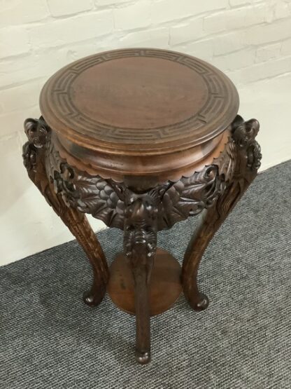 19th Century Chinese Carved Rosewood Plant Stand.