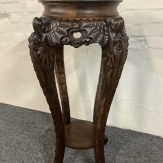19th Century Chinese Carved Rosewood Plant Stand.