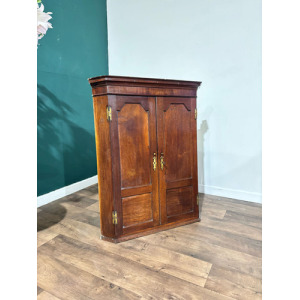19th Century Mahogany Shelved Corner Cabinet