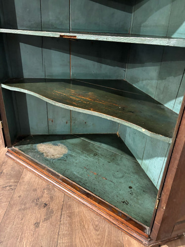 19th Century Mahogany Shelved Corner Cabinet