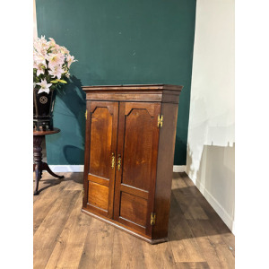 19th Century Mahogany Shelved Corner Cabinet