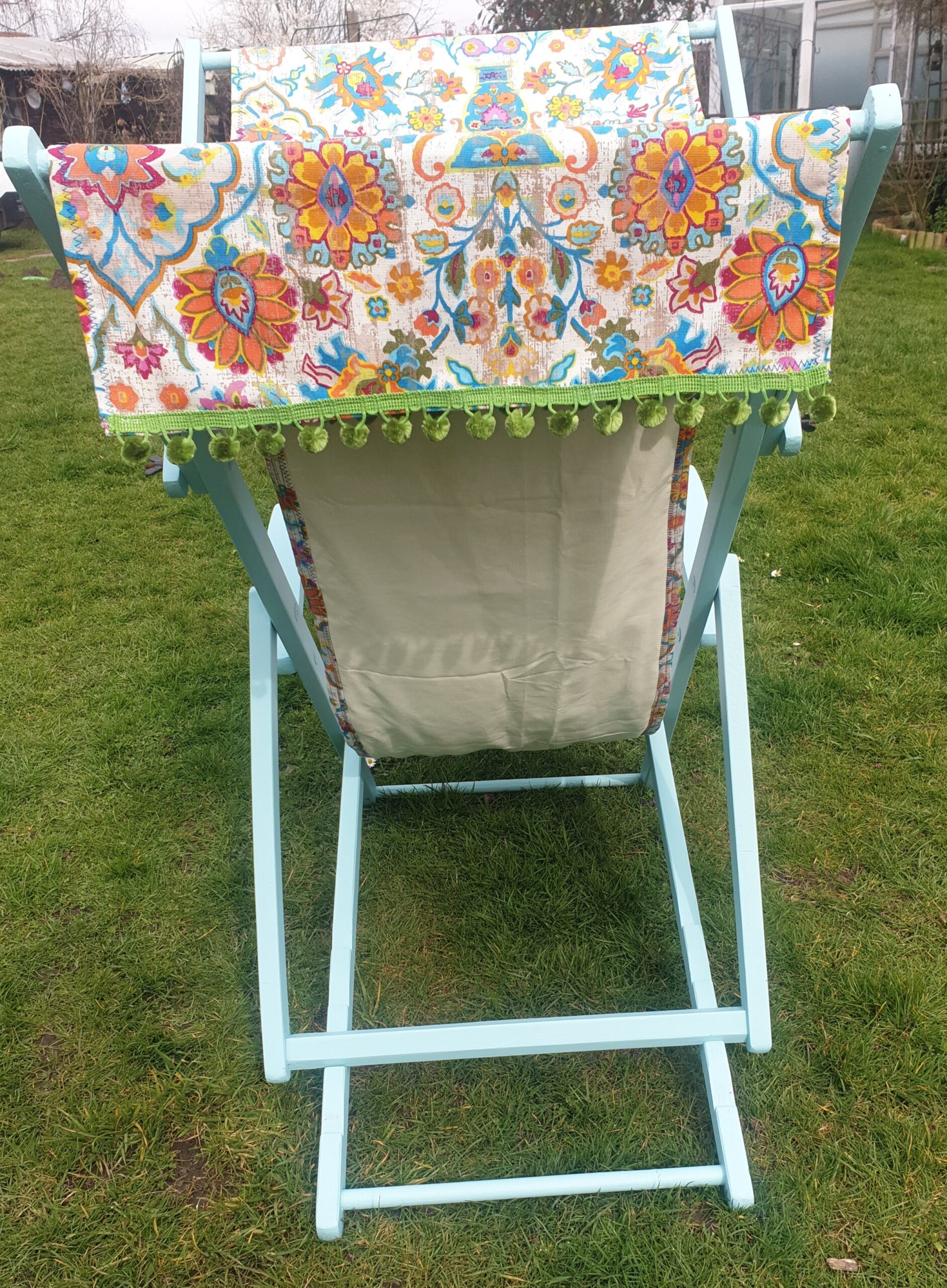Edwardian canopy folding deckchair