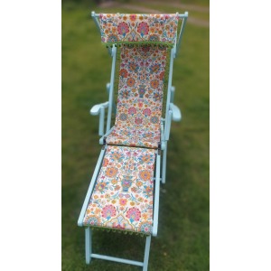 Edwardian canopy folding deckchair