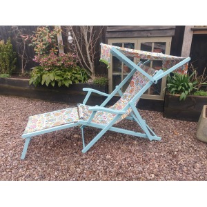 Edwardian canopy folding deckchair