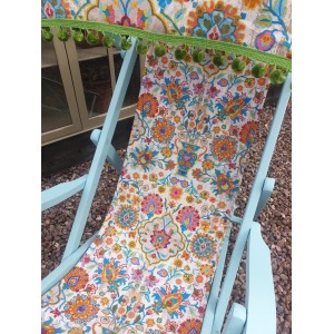 Edwardian canopy folding deckchair