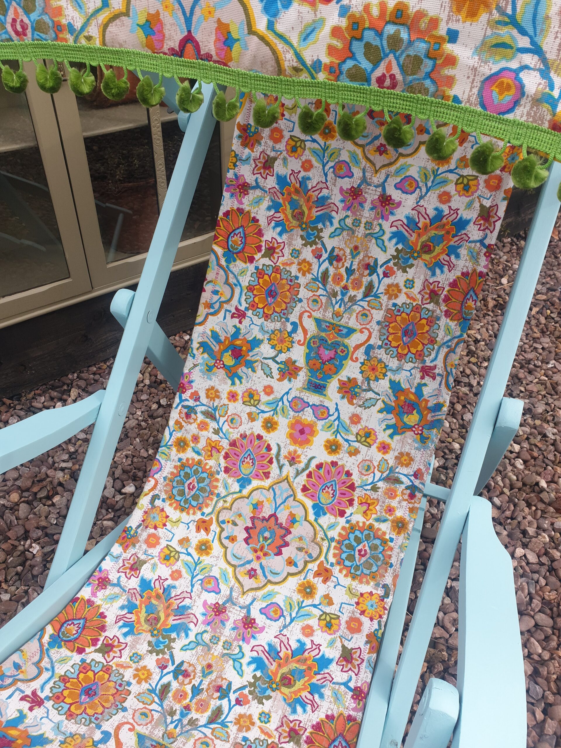 Edwardian canopy folding deckchair