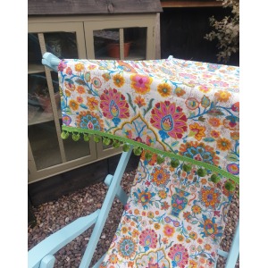 Edwardian canopy folding deckchair