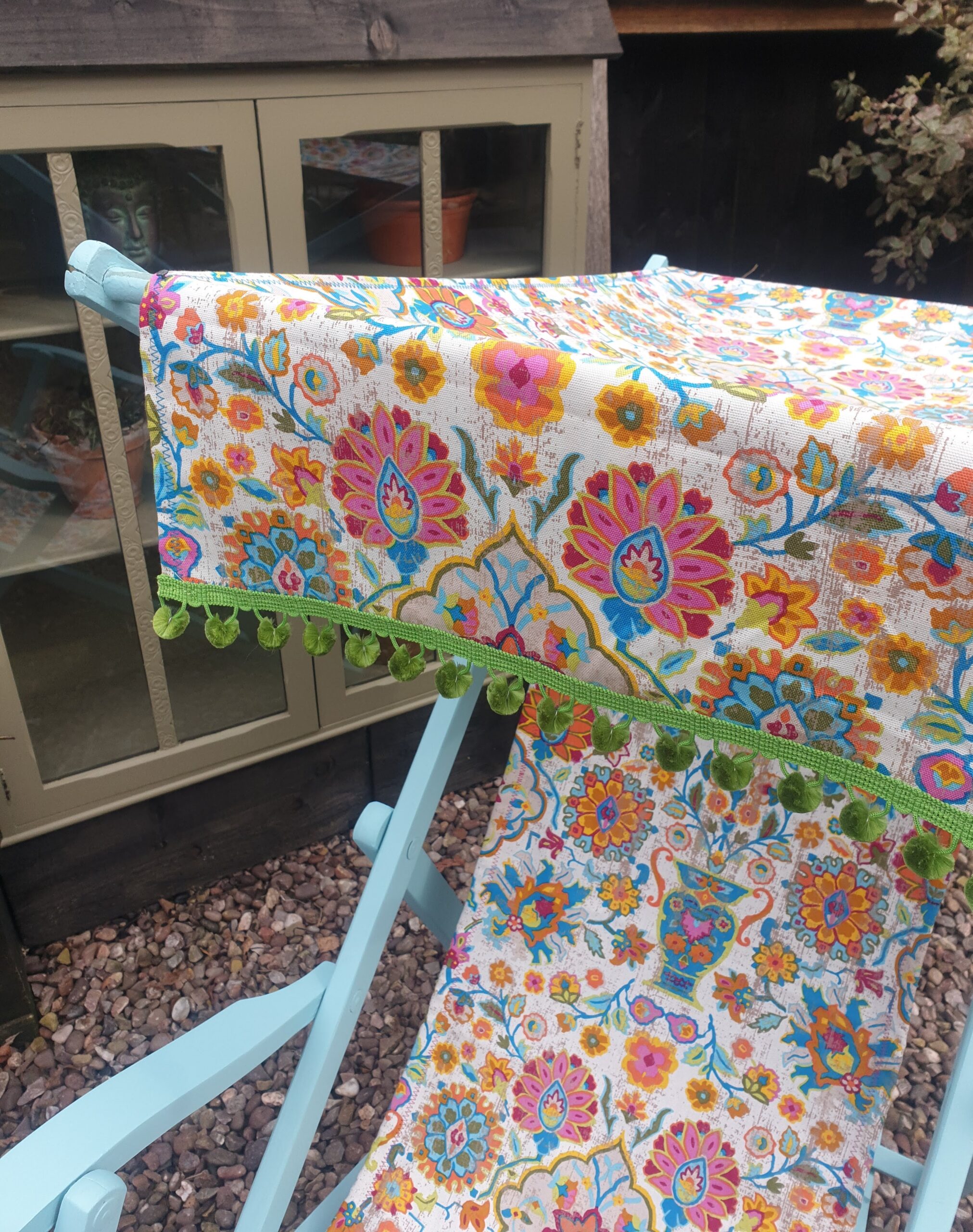 Edwardian canopy folding deckchair
