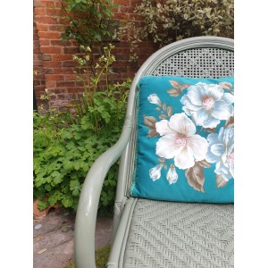 Vintage bamboo and wicker armchair