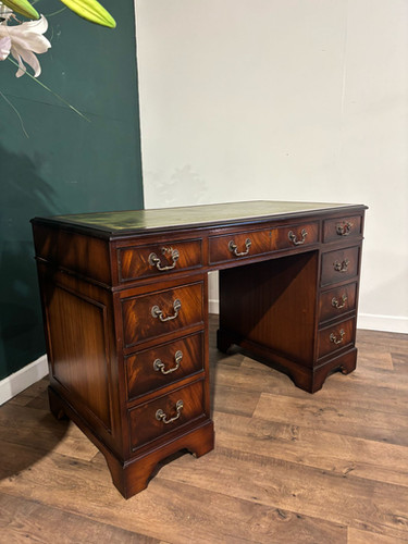20th Century Mahogany Kneehole Desk