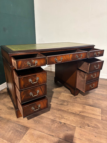 20th Century Mahogany Kneehole Desk