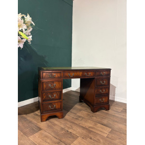 20th Century Mahogany Kneehole Desk