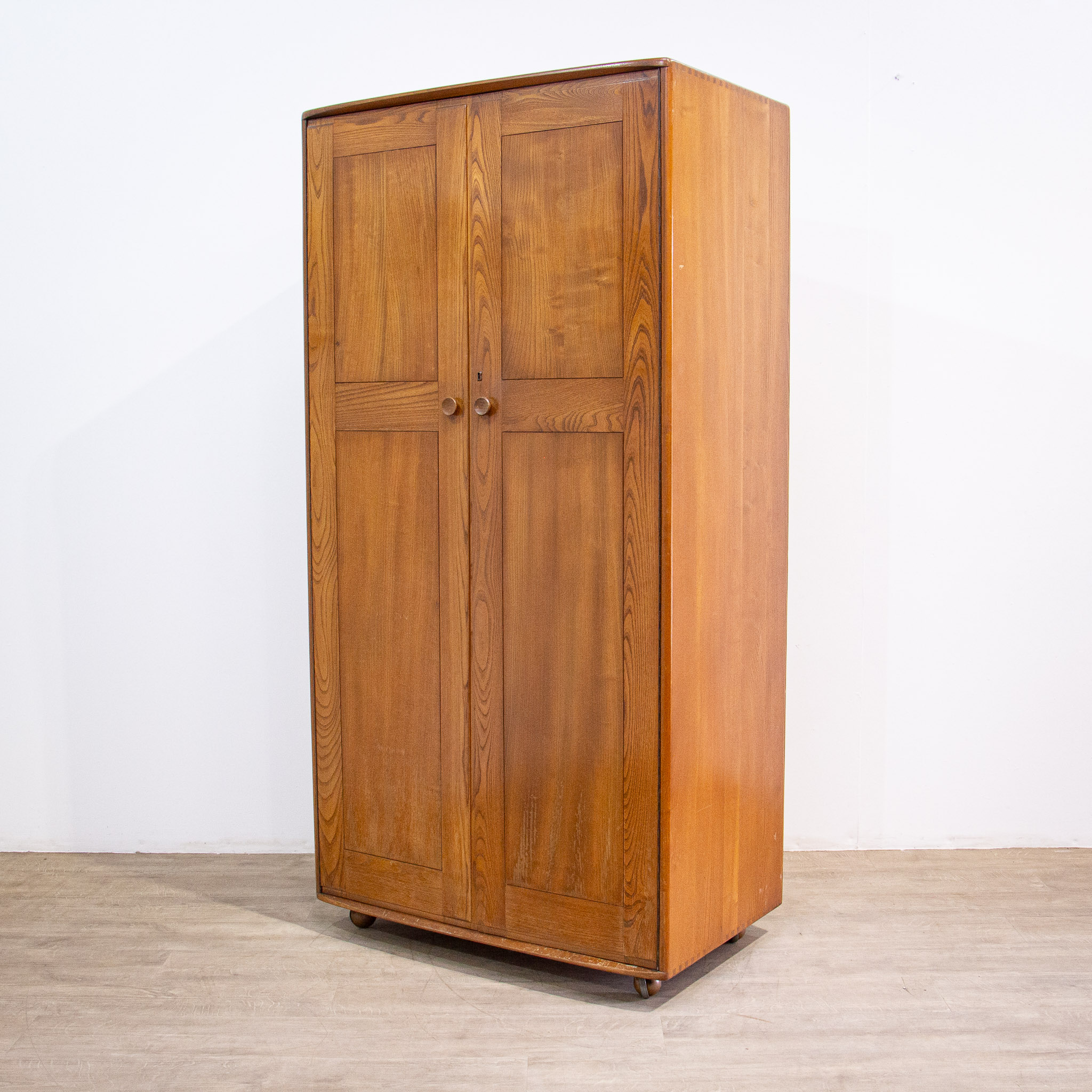 Mid Century Ercol Elm Wardrobe Model 407