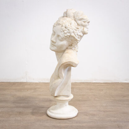 Marble Bust of Young Woman with Separate Pillar Base - Image 4