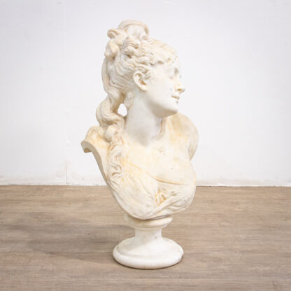Marble Bust of Young Woman with Separate Pillar Base - Image 2