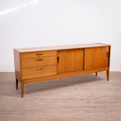 Long Mid Century Teak Sideboard