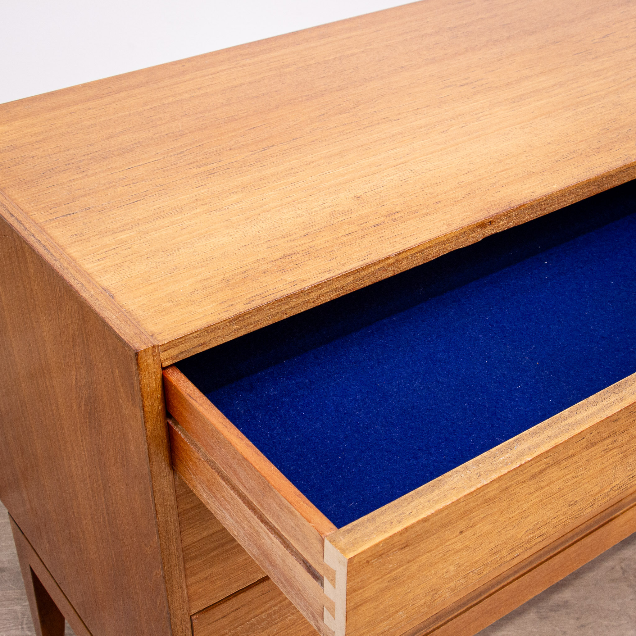 Long Mid Century Teak Sideboard