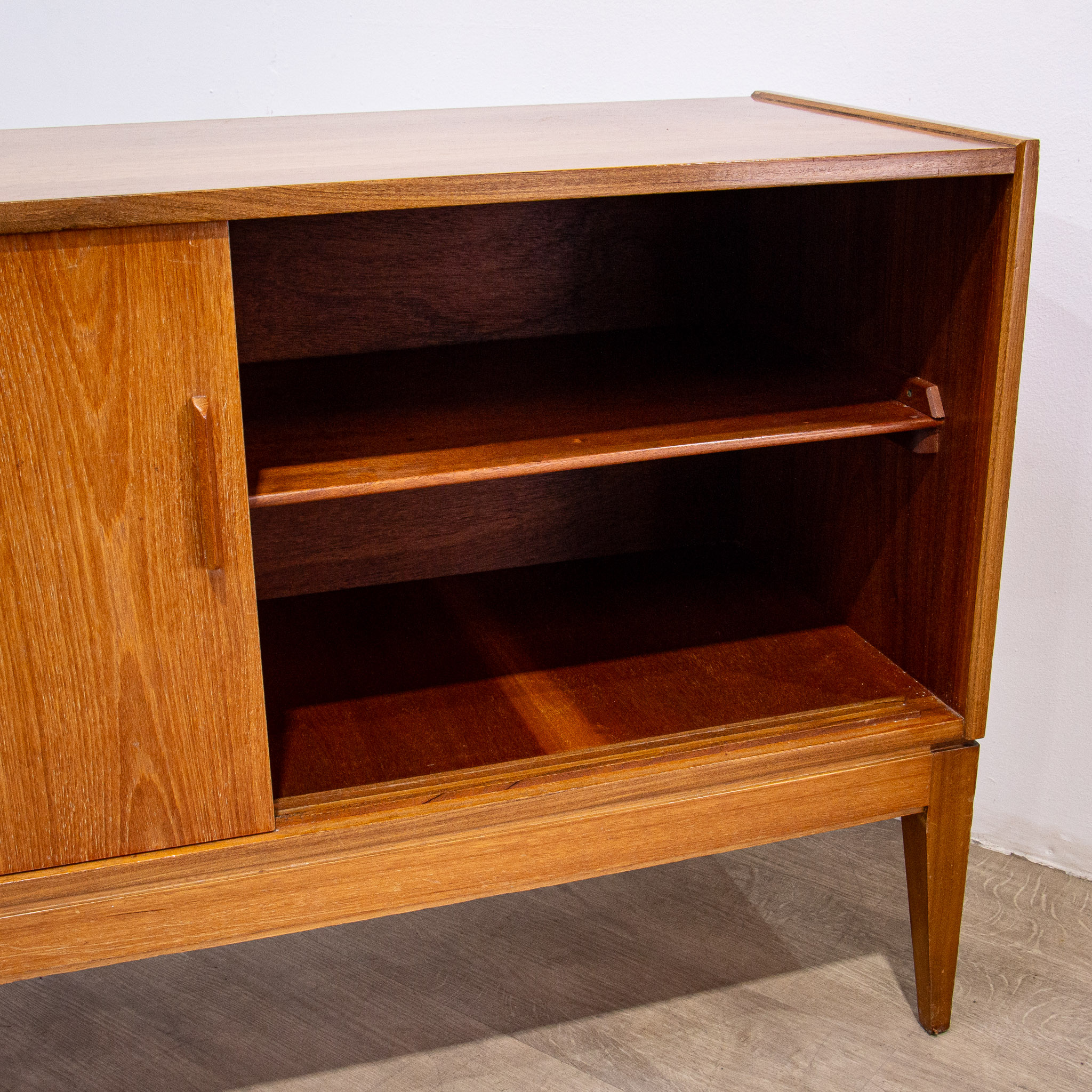 Long Mid Century Teak Sideboard
