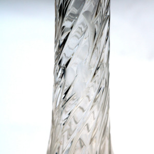 An antique tall & unusual Art Nouveau glass engraved Liquor Wine Decanter C.1890