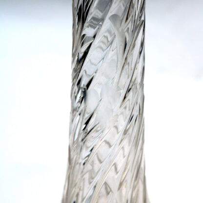 An antique tall & unusual Art Nouveau glass engraved Liquor Wine Decanter C.1890 - Image 3