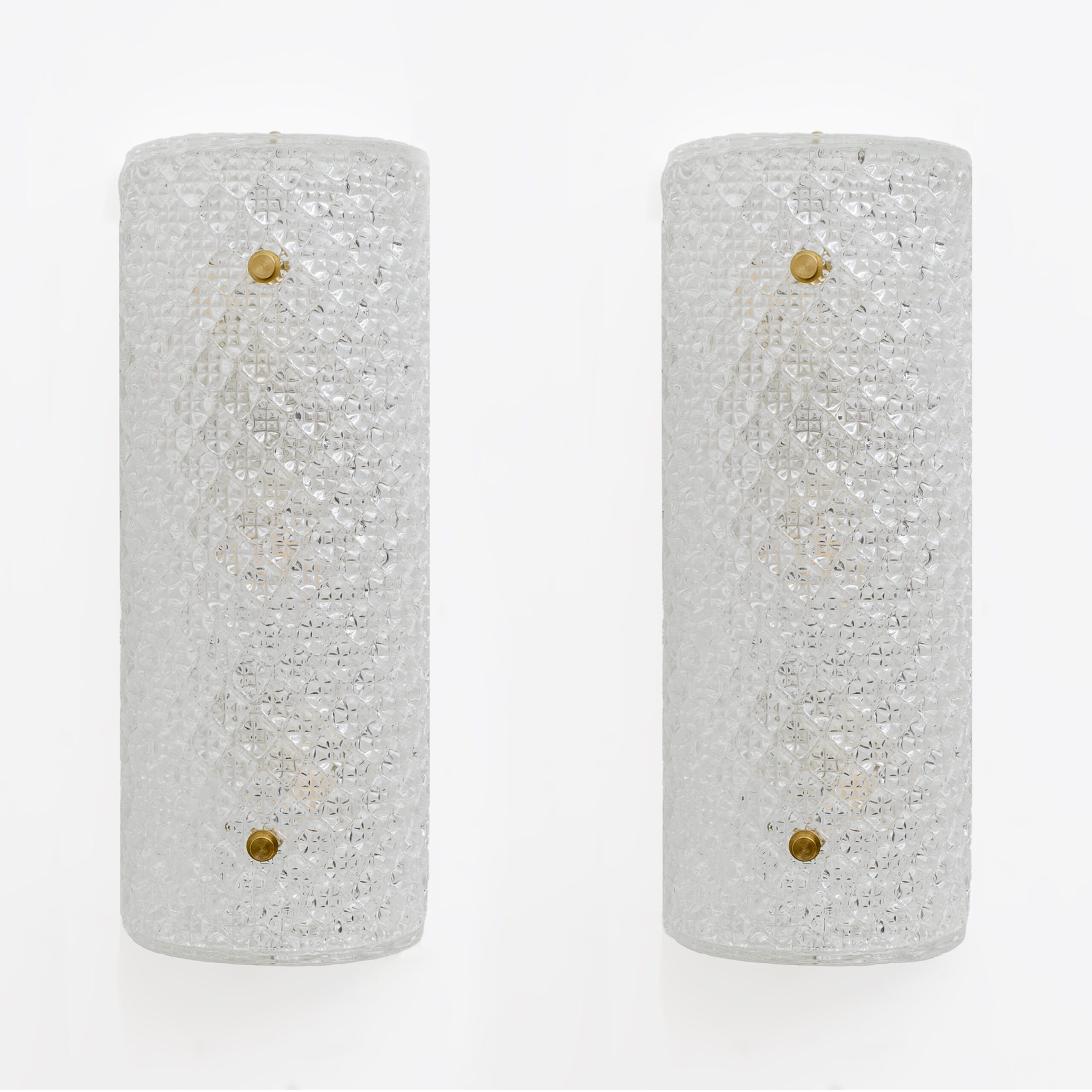 Pair of Modern Italian Murano Glass Textured Wall Sconces