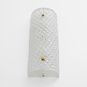 Pair of Modern Italian Murano Glass Textured Wall Sconces