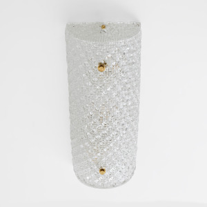 Pair of Modern Italian Murano Glass Textured Wall Sconces