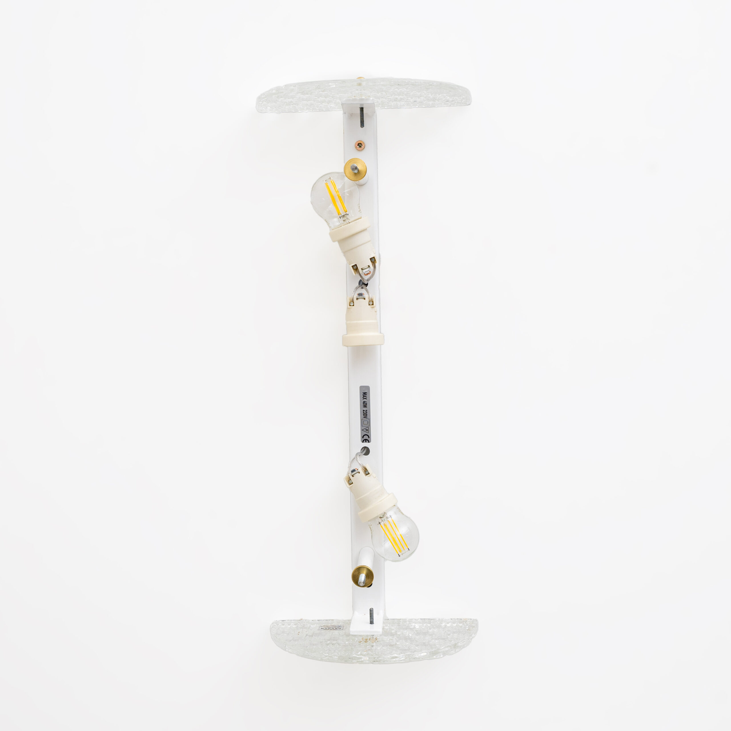 Pair of Modern Italian Murano Glass Textured Wall Sconces