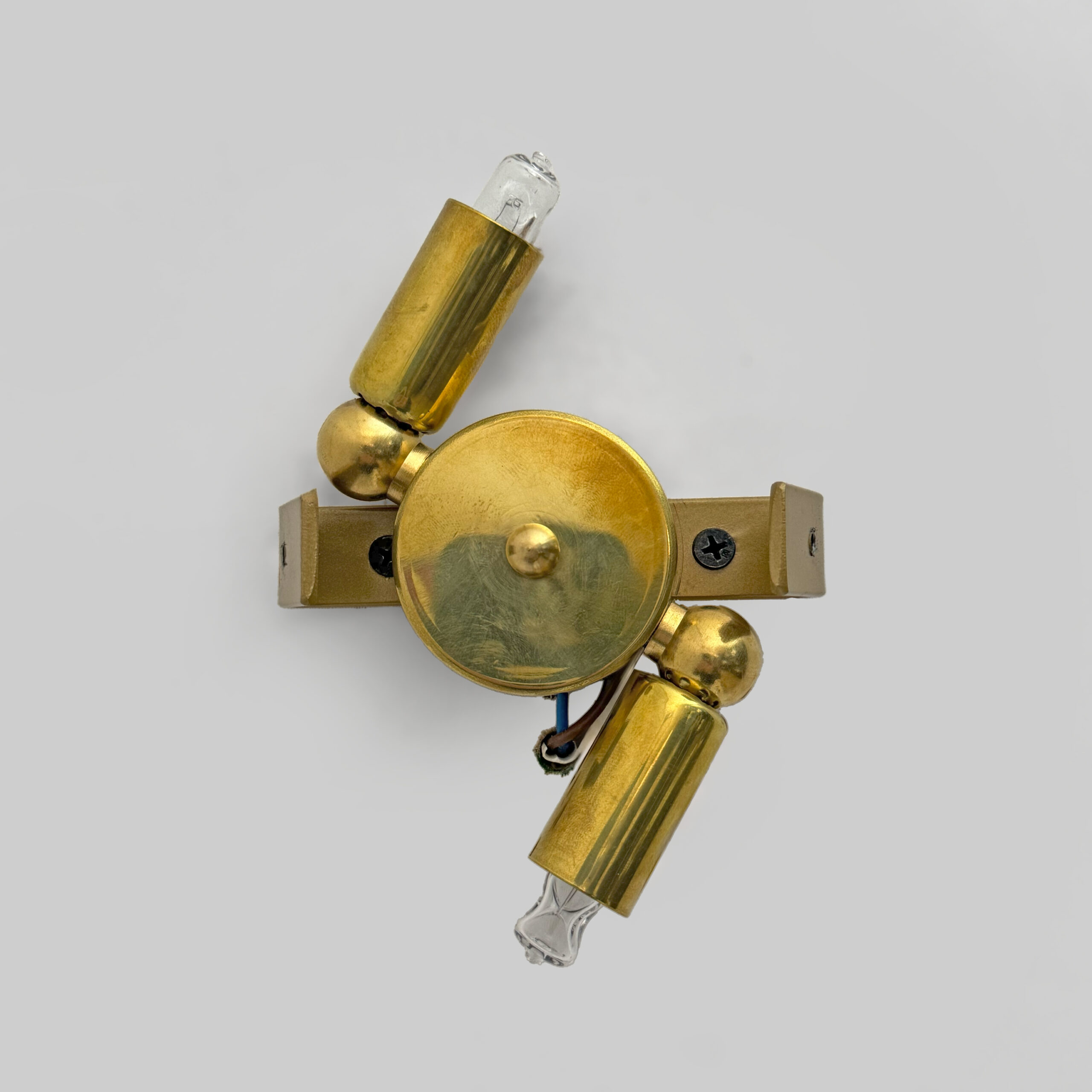Pair of Modern Murano Glass Gold Leaf Sconces