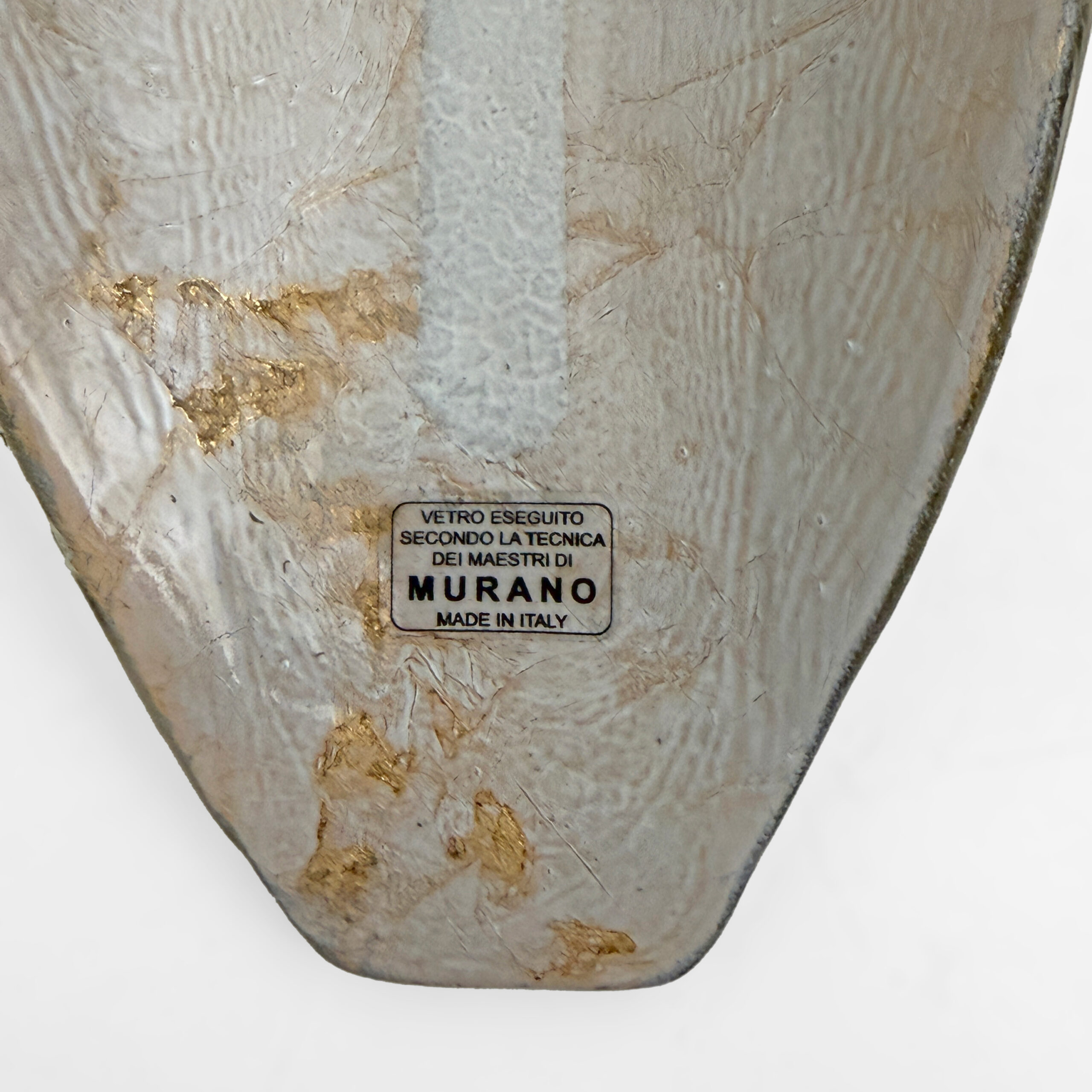 Pair of Modern Murano Glass Gold Leaf Sconces