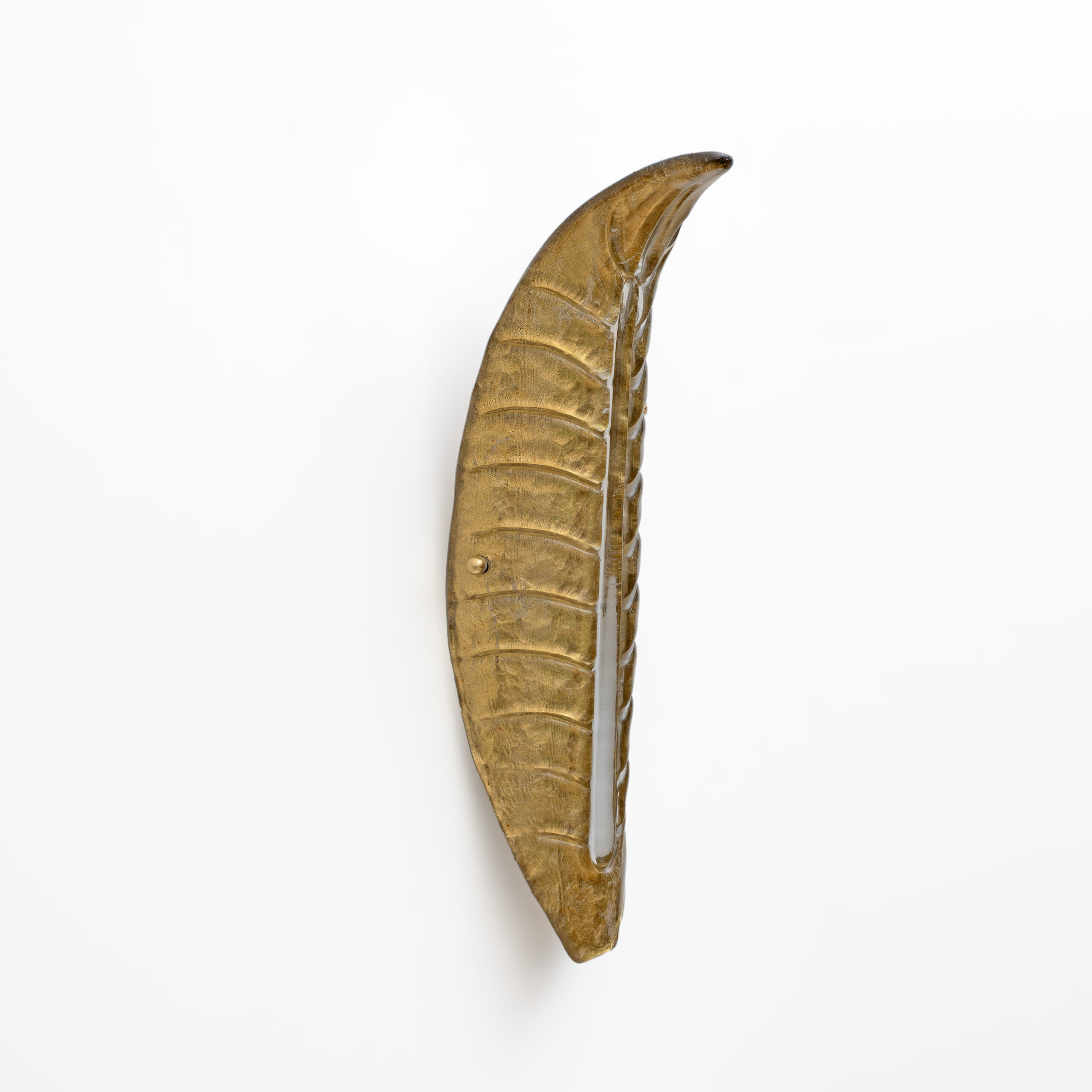Pair of Modern Murano Glass Gold Leaf Sconces