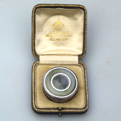A very rare antique Asprey sterling solid silver and enamel Pill Box C.1909 - Image 2