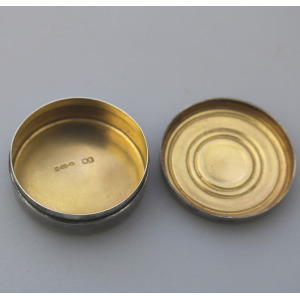 A very rare antique Asprey sterling solid silver and enamel Pill Box C.1909