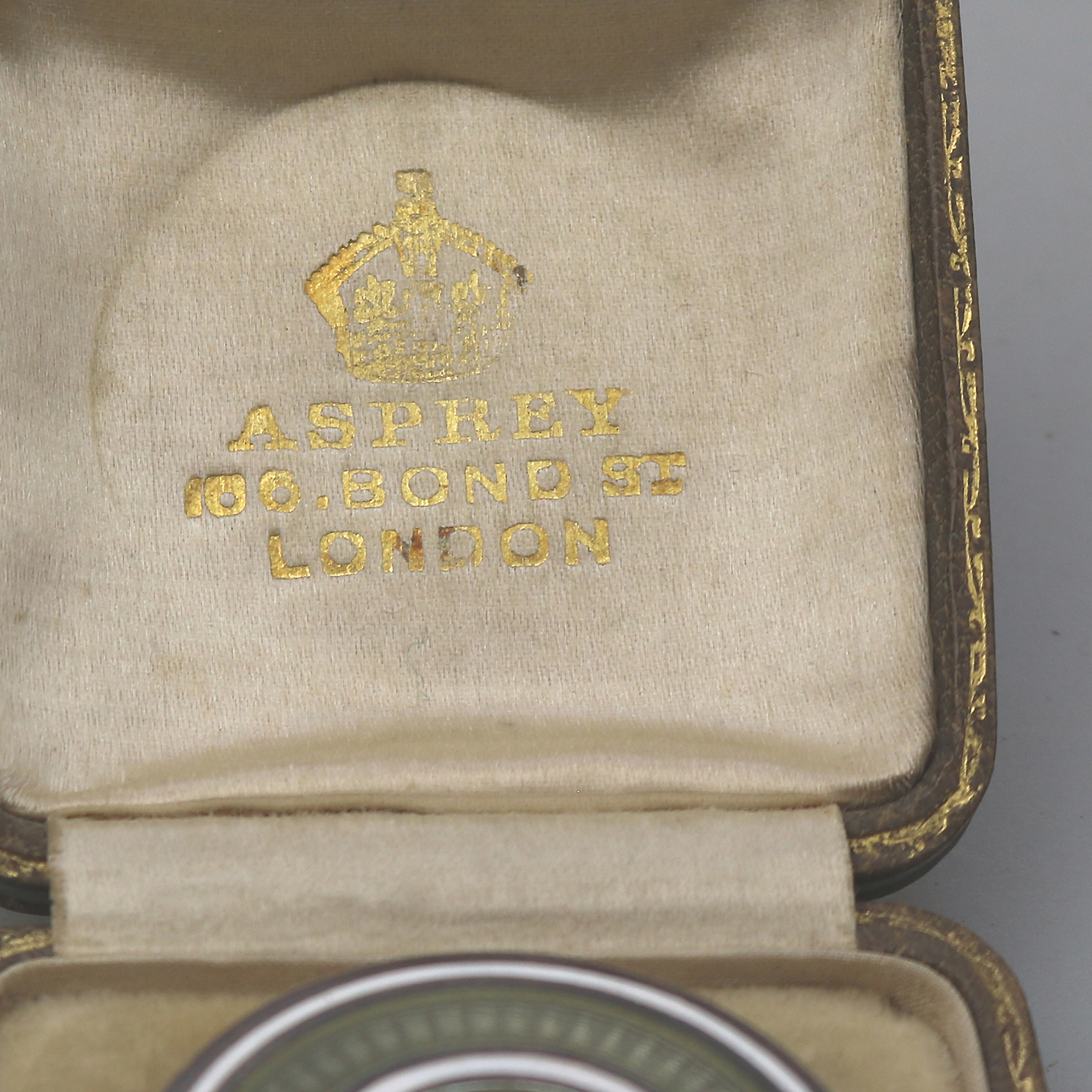A very rare antique Asprey sterling solid silver and enamel Pill Box C.1909