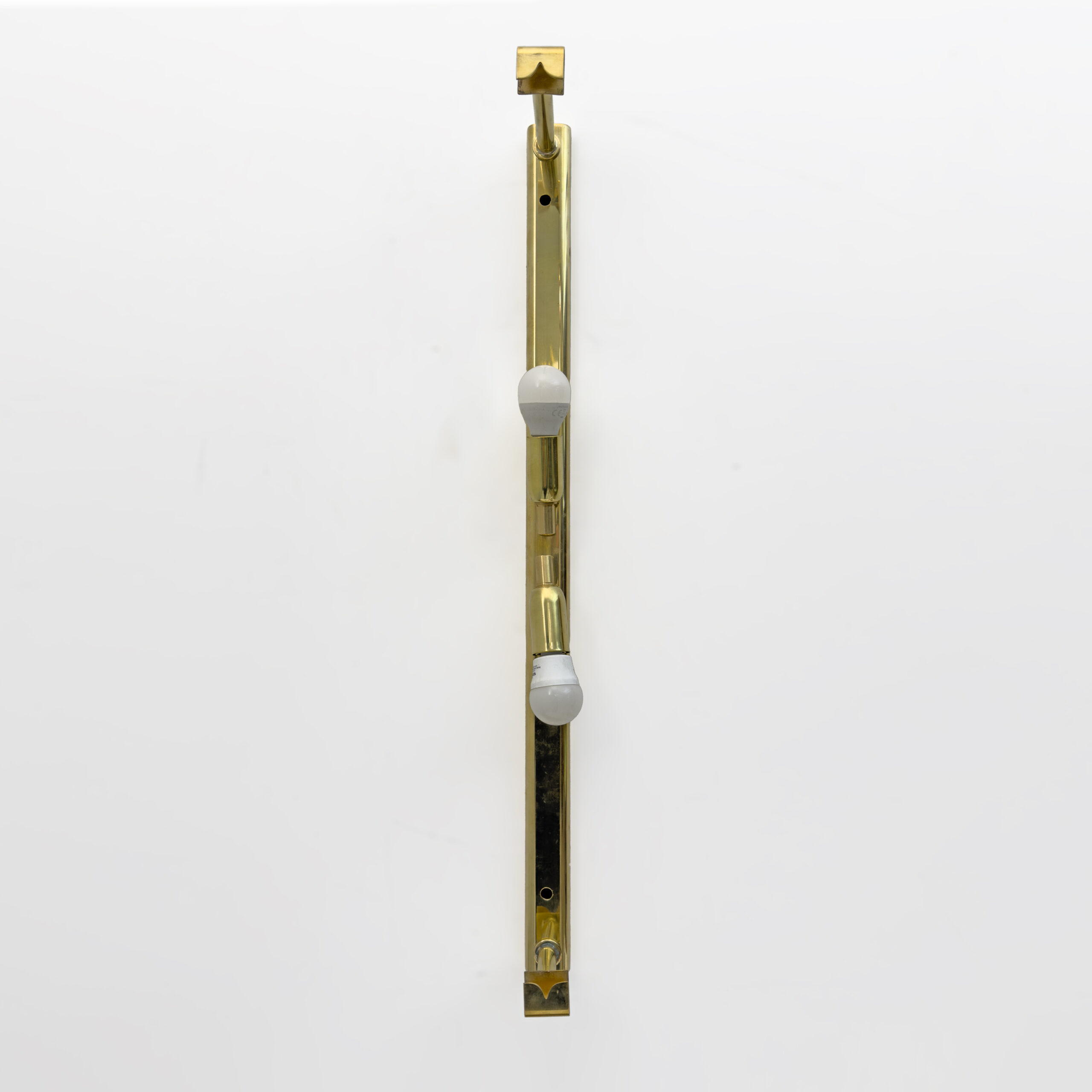 Pair of Modern Amber Murano Glass and Brass Sconces