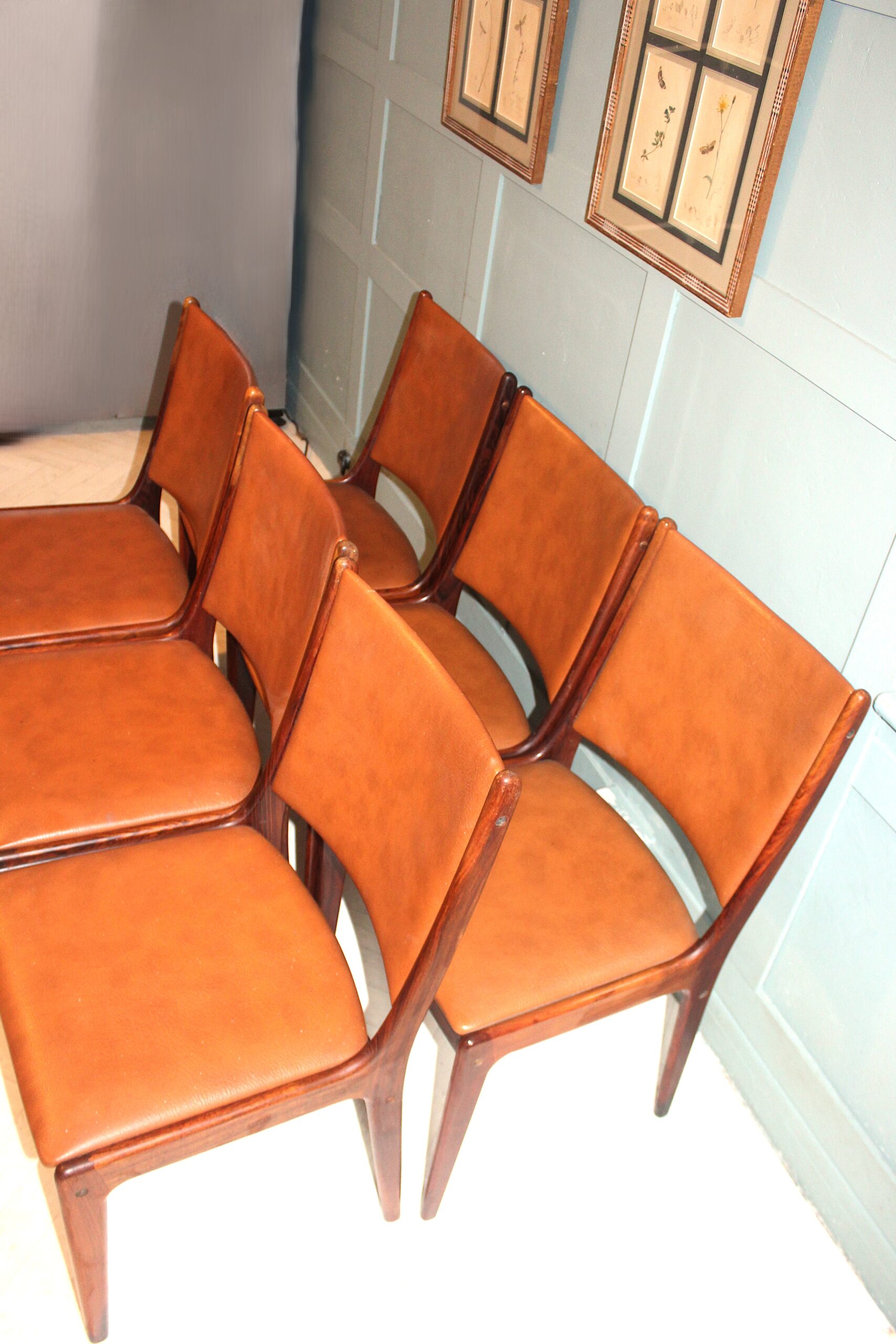 Scandinavian rosewood dining chairs