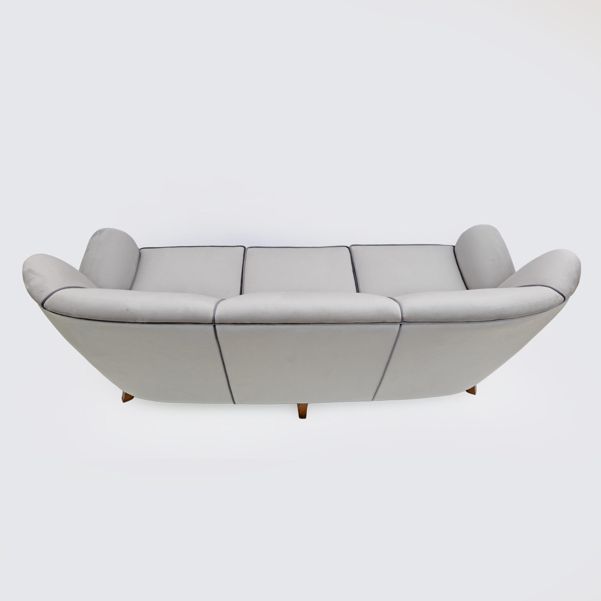 Attributed Guglielmo Ulrich Art Deco Italian Velvet Sofa, 1940s