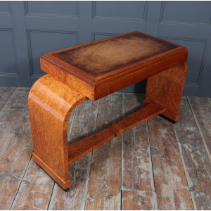 French Art Deco Writing Table In Burr Yew