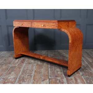 French Art Deco Writing Table In Burr Yew