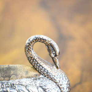Edwardian Silver Swan Pin Cushion