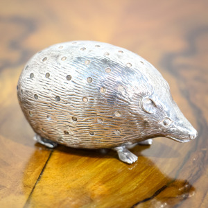 Rare Edwardian Silver Hedgehog Pin Cushion