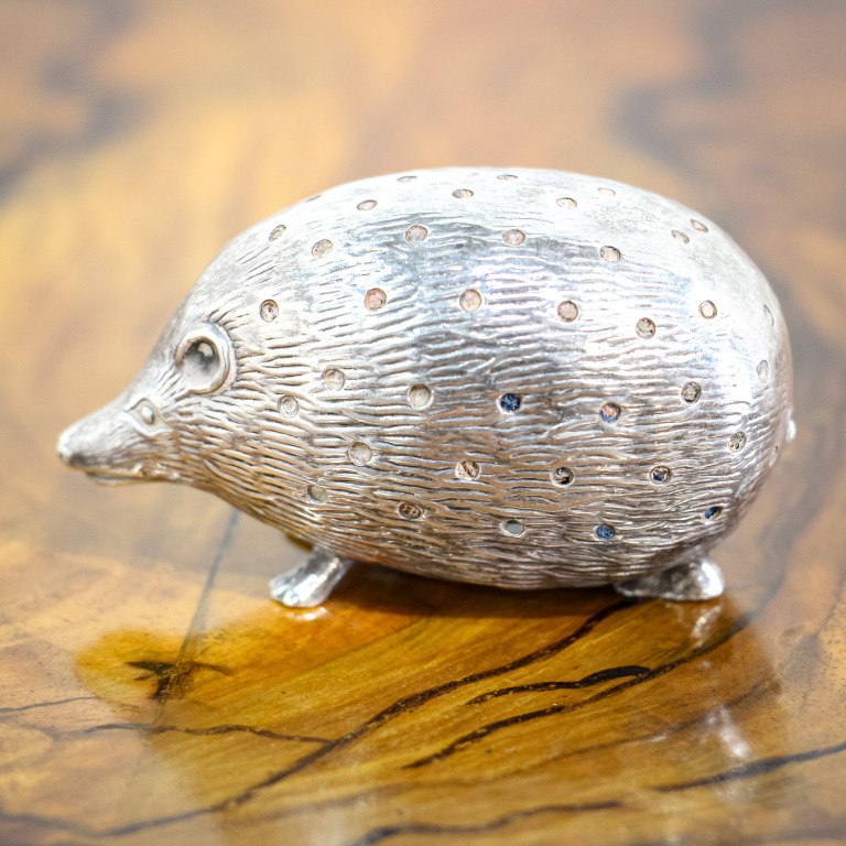 Rare Edwardian Silver Hedgehog Pin Cushion - Image 5