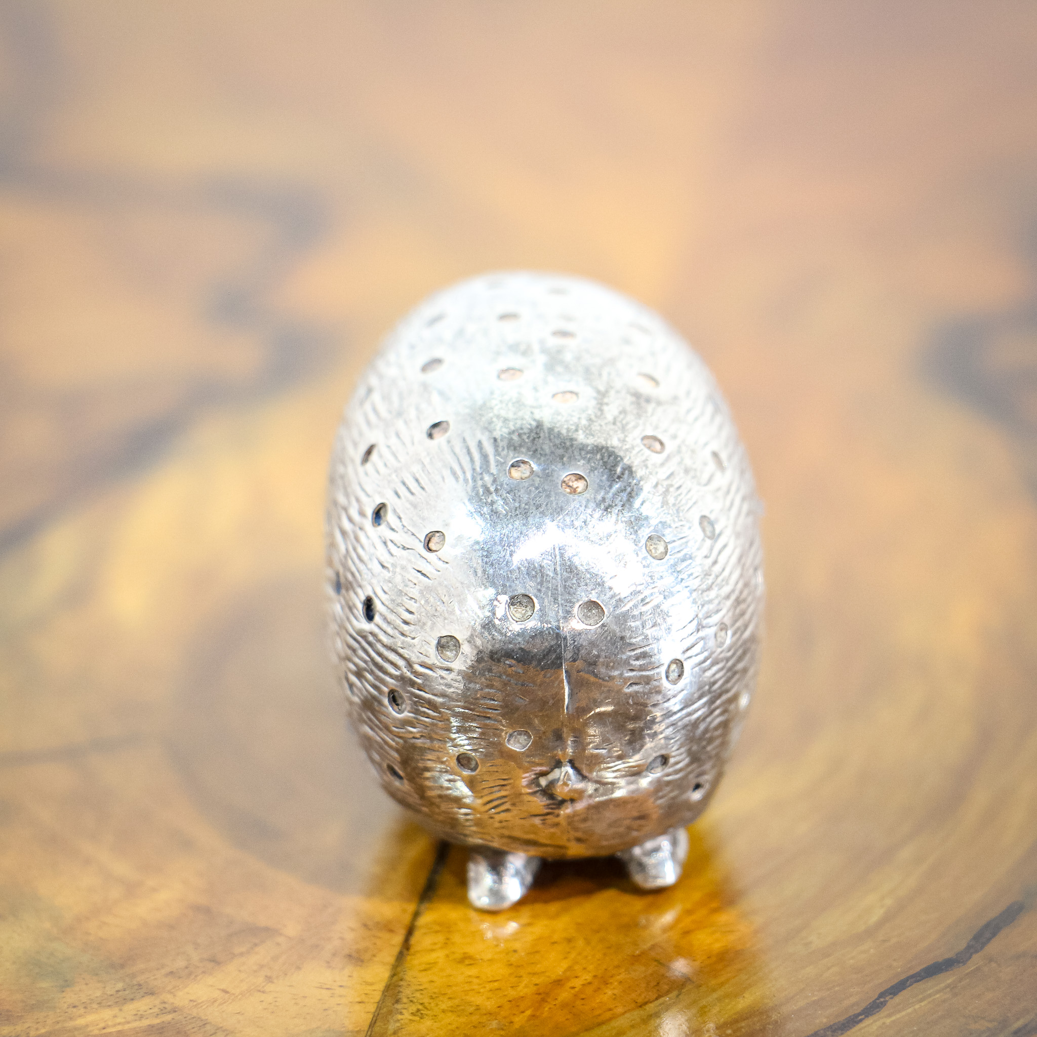Rare Edwardian Silver Hedgehog Pin Cushion