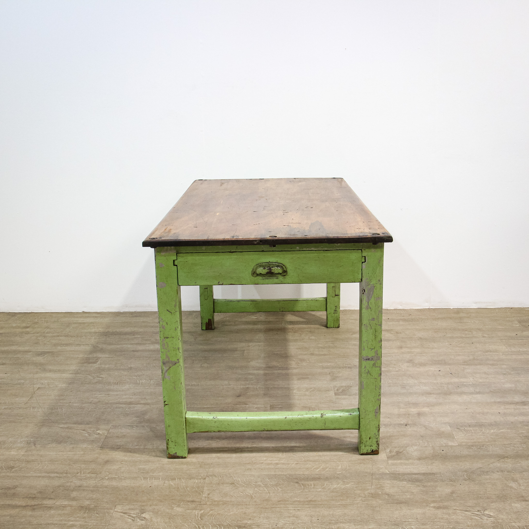 Pine Kitchen Table with Two Drawers