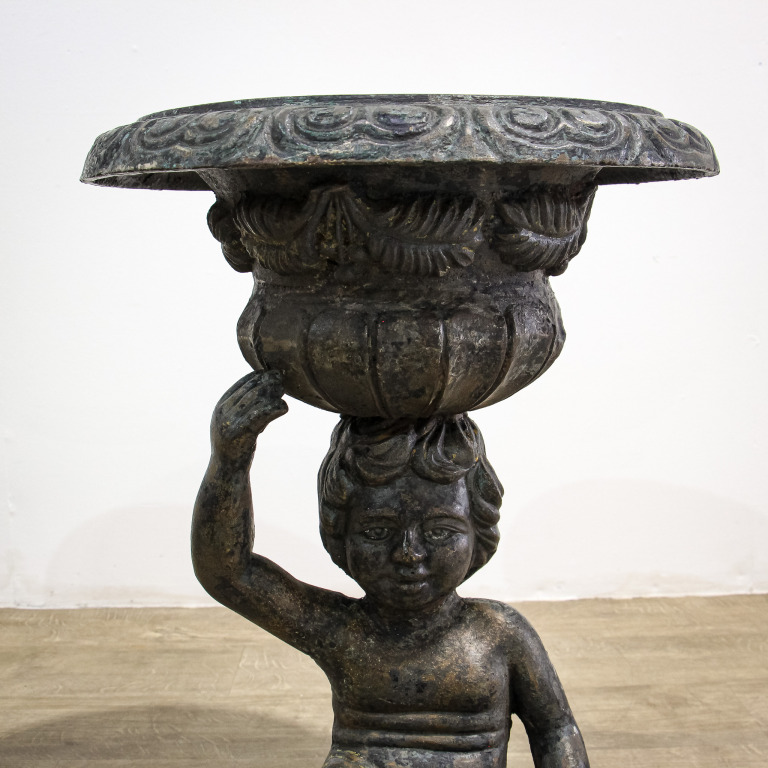 Pair of Sculptural Cast Iron Garden Planter Urns - Image 6